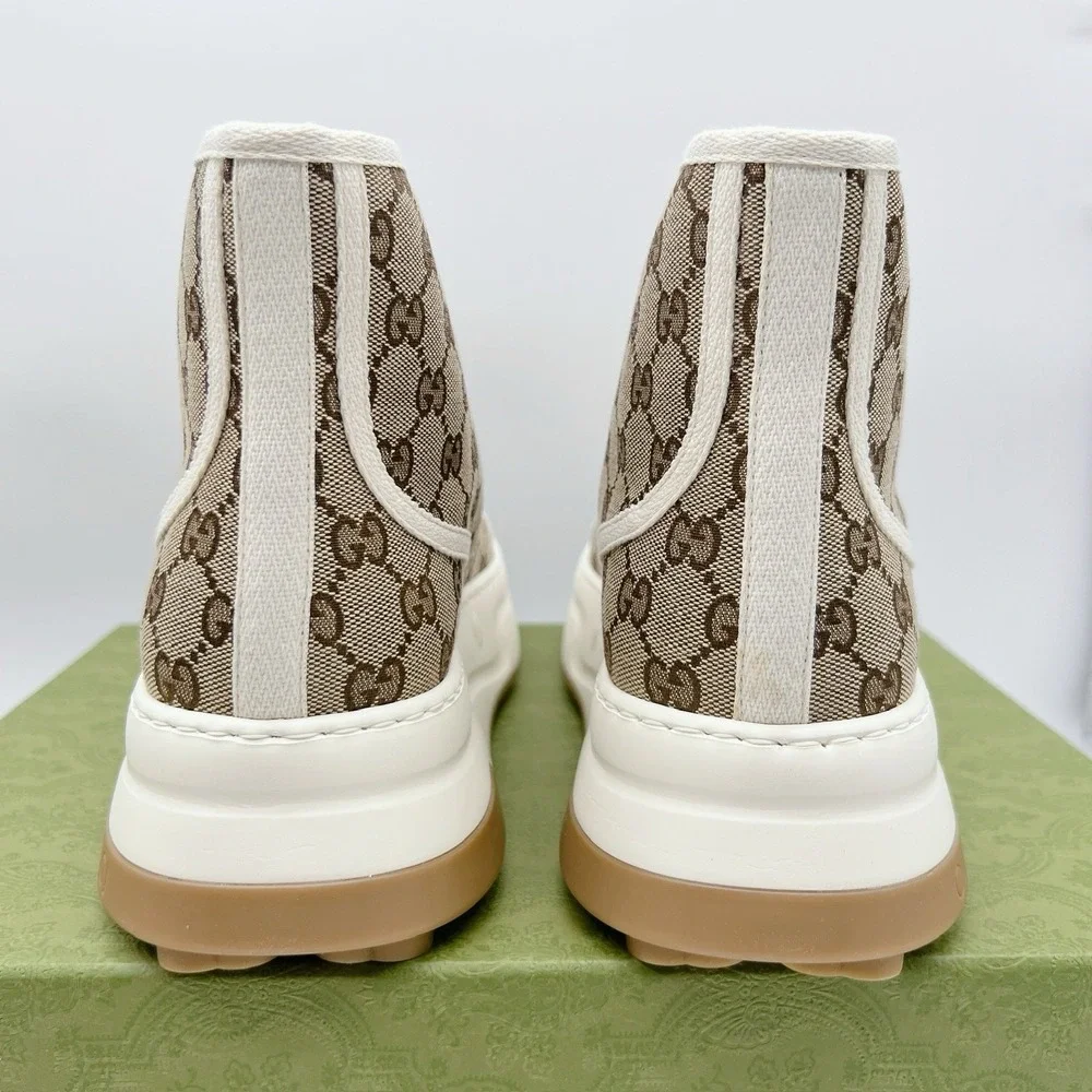Gucci TENNIS 1977 TRECK HIGH GG JACQUARD SNEAKER Interlocking Mens UK 12 US 12.5